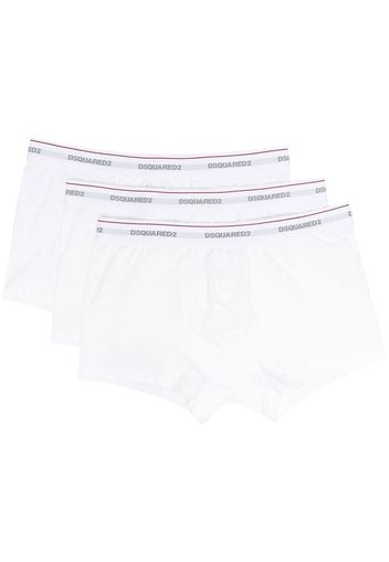 Dsquared2 Set di 3 boxer con stampa - Bianco