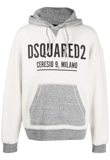 Dsquared2 logo-print cotton hoodie - Bianco