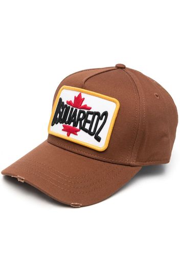 DSQUARED2 logo-patch baseball cap - Marrone