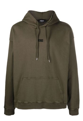 Dsquared2 embroidered-logo detail hoodie - Verde