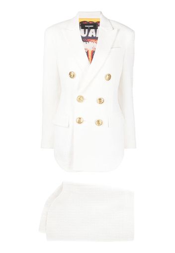 Dsquared2 fitted double-breasted suit skirt - Bianco