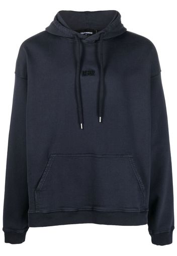 Dsquared2 embroidered-logo hoodie - Blu