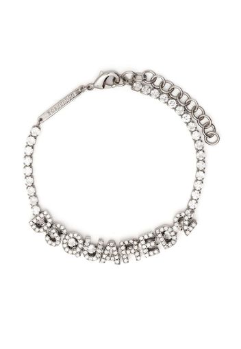 Dsquared2 crystal-embellished logo bracelet - Argento