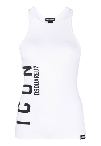 Dsquared2 logo-print sleeveless top - Bianco