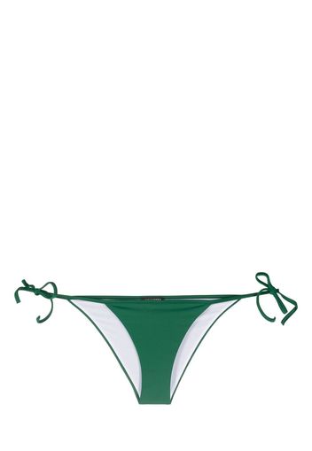 Dsquared2 logo-print side-tie bikini bottoms - Verde