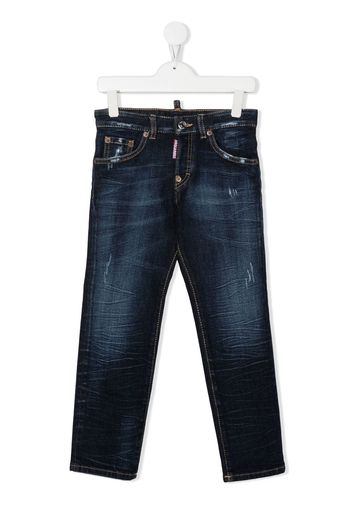 Dsquared2 Kids straight-leg faded jeans - Blu