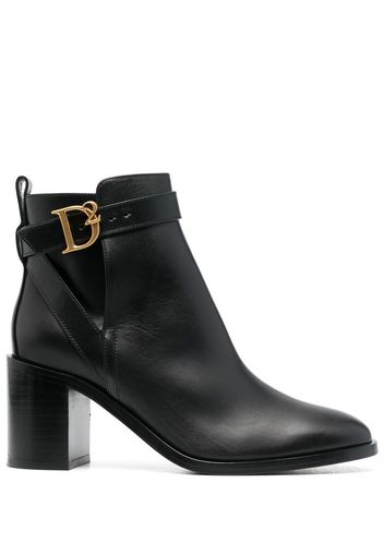 Dsquared2 logo-buckle high-heel boots - Nero