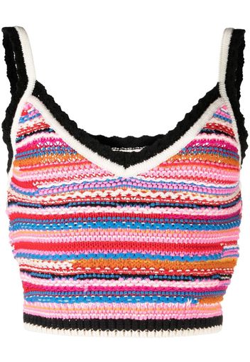 Dsquared2 striped crochet-knit vest - Rosa