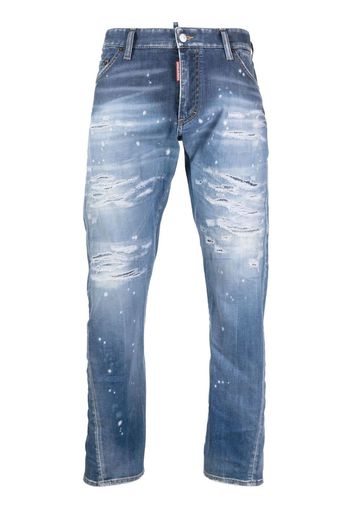 Dsquared2 Jeans slim con effetto vissuto - Blu