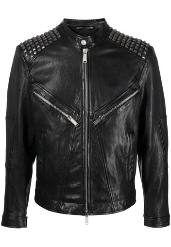 Dsquared2 Giacca biker con borchie - Nero