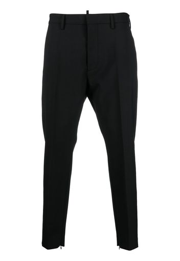 Dsquared2 Pantaloni sartoriali con placca logo - Nero