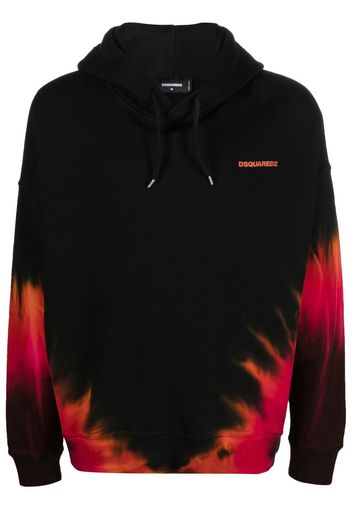 Dsquared2 Felpa con fantasia tie dye - Nero