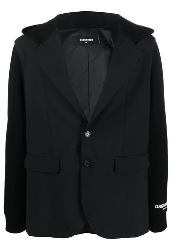 Dsquared2 Blazer monopetto con cappuccio - Nero