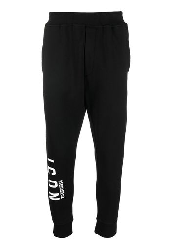 Dsquared2 Pantaloni sportivi Icon con stampa - Nero