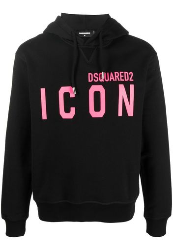 Dsquared2 Felpa Icon con stampa - Nero