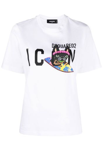 Dsquared2 T-shirt con stampa - Bianco