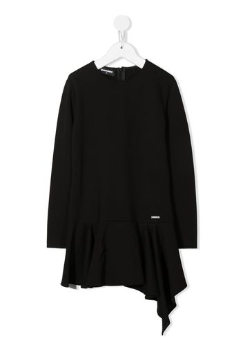 Dsquared2 Kids asymmetric peplum dress - Nero