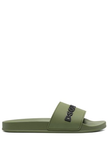 Dsquared2 Sandali slides a punta aperta - Verde