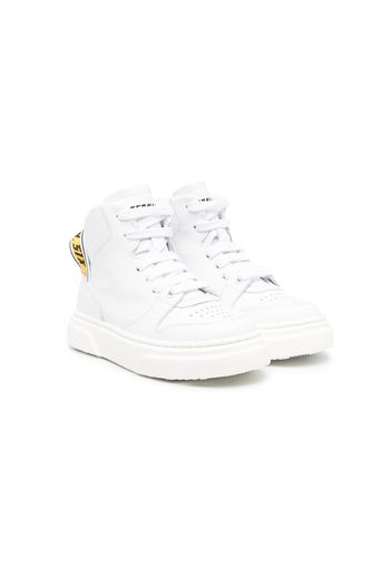 Dsquared2 Kids logo-strap high-top sneakers - Bianco