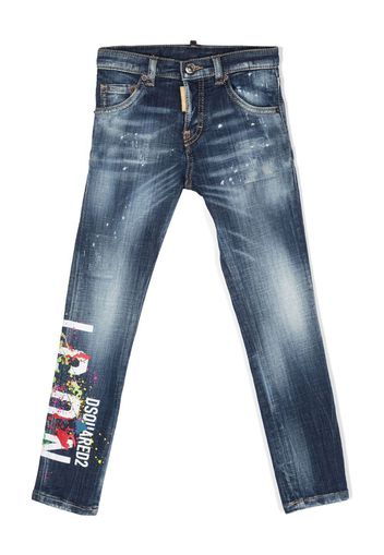 Dsquared2 Kids Jeans con stampa - Blu