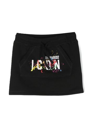 Dsquared2 Kids Minigonna con stampa - Nero