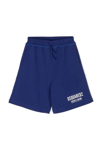 Dsquared2 Kids Shorts sportivi con stampa - Blu