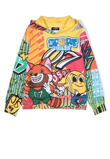 Dsquared2 Kids Felpa con stampa - Giallo