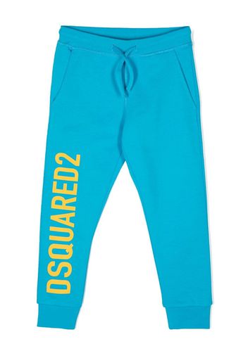 Dsquared2 Kids logo-print cotton track trousers - Blu