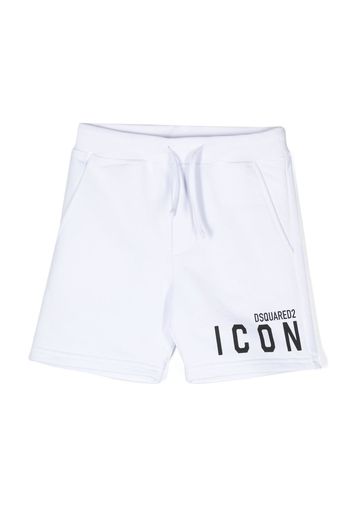 Dsquared2 Kids logo print cotton shorts - Bianco