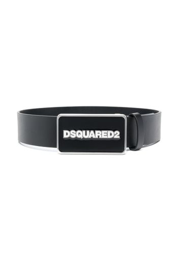 Dsquared2 Kids logo-buckle leather belt - Nero