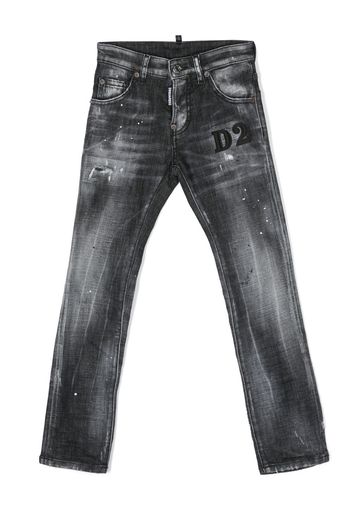 Dsquared2 Kids Jeans skinny con effetto vissuto - Grigio