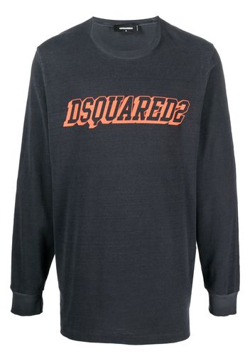 Dsquared2 logo-print long-sleeve sweatshirt - Grigio