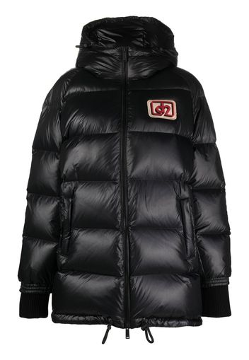 Dsquared2 logo-patch padded coat - Nero