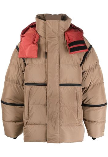 Dsquared2 padded-panel coat - Marrone