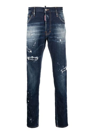 Dsquared2 distressed-effect straight-leg jeans - Blu