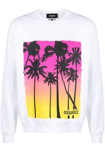 Dsquared2 graphic-print long-sleeve sweatshirt - Bianco