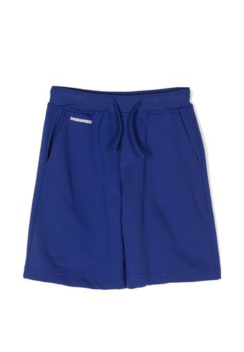 Dsquared2 Kids logo-print drawstring shorts - Blu