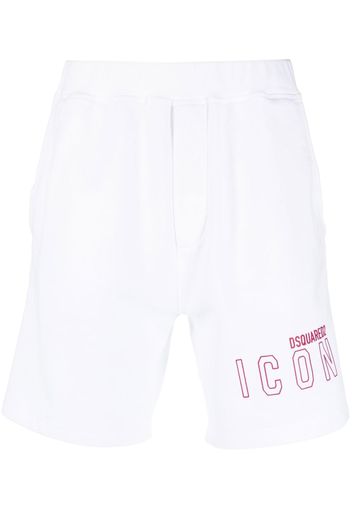 Dsquared2 Shorts sportivi con stampa - Bianco