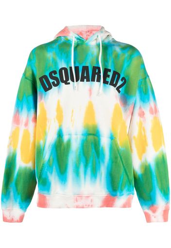 Dsquared2 tie-dye cotton hoodie - Blu