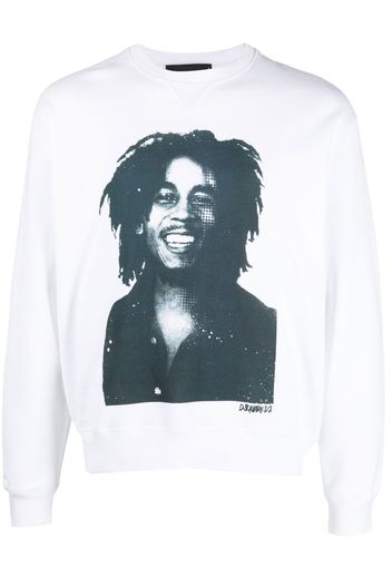 Dsquared2 Bob Marley print sweatshirt - Bianco