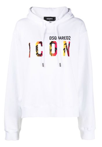 Dsquared2 logo-print hoodie - Bianco