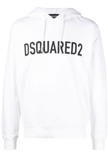 Dsquared2 logo-print cotton hoodie - Bianco