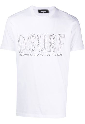 Dsquared2 T-shirt con logo di borchie - Bianco