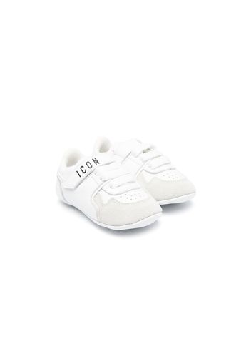 Dsquared2 Kids logo-print leather sneakers - Bianco