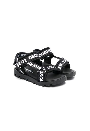 Dsquared2 Kids logo-print strap sandals - Nero