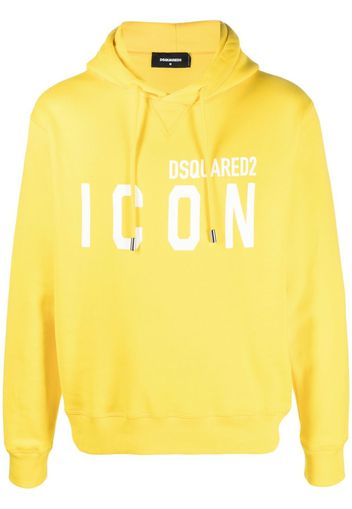 Dsquared2 logo-print cotton hoodie - Giallo