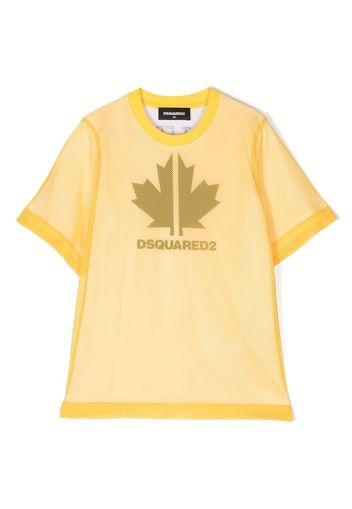 Dsquared2 Kids logo-print short-sleeve T-shirt - Giallo