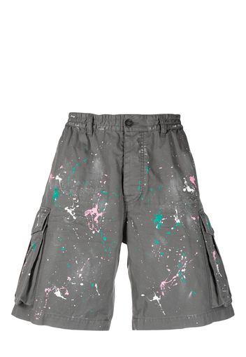 Dsquared2 paint splatter cargo shorts - Grigio