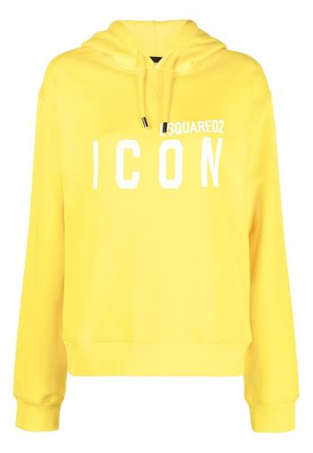 Dsquared2 logo-print drawstring hoodie - Giallo