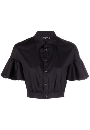 Dsquared2 flared-sleeve cropped shirt - Nero